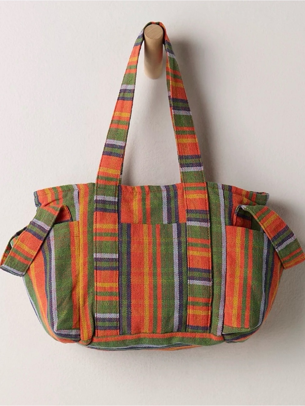 Free People Baby Oksana Tote🔥Orange Mix• New with tags!
